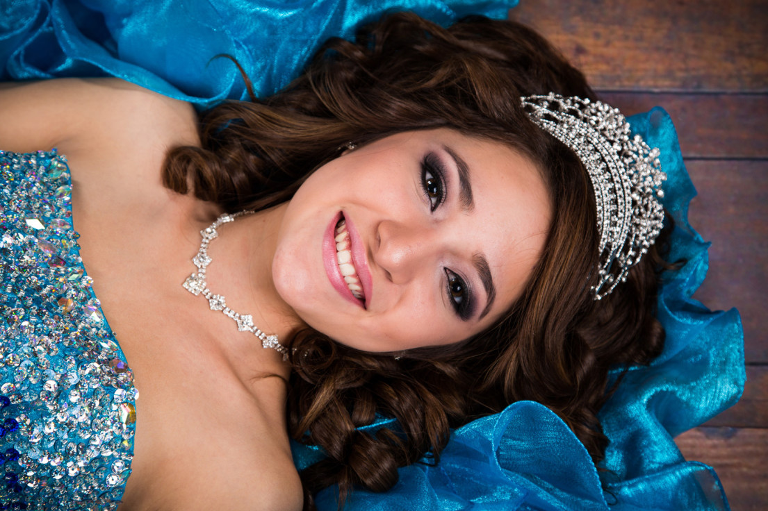 Angela's quinceanera studio portraits