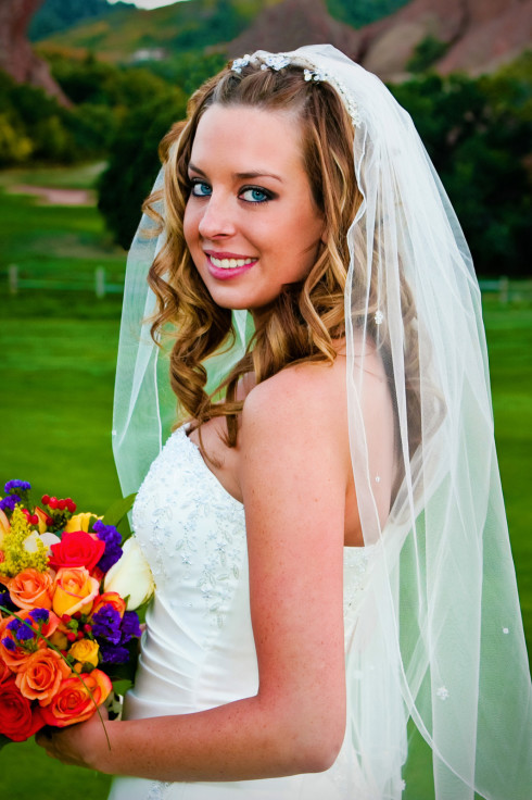 Bride posing for her photographer - Mountain View Photo | Denver ...