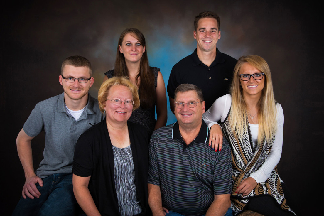 Family portraits in studio