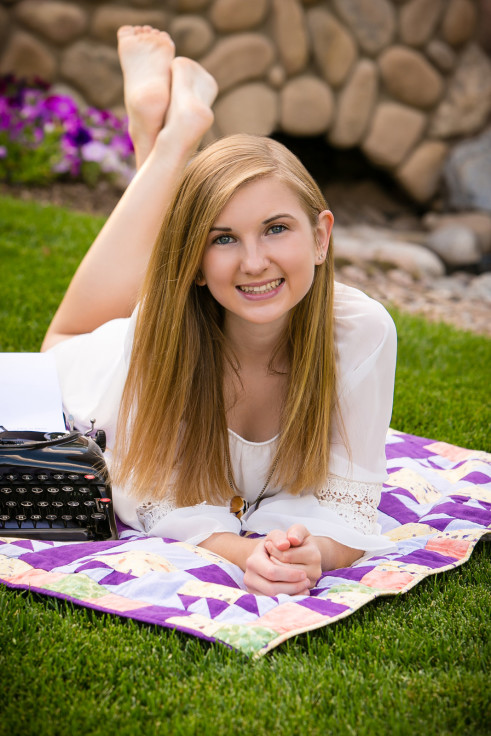 Littleton senior portraits at Hudson Gardens